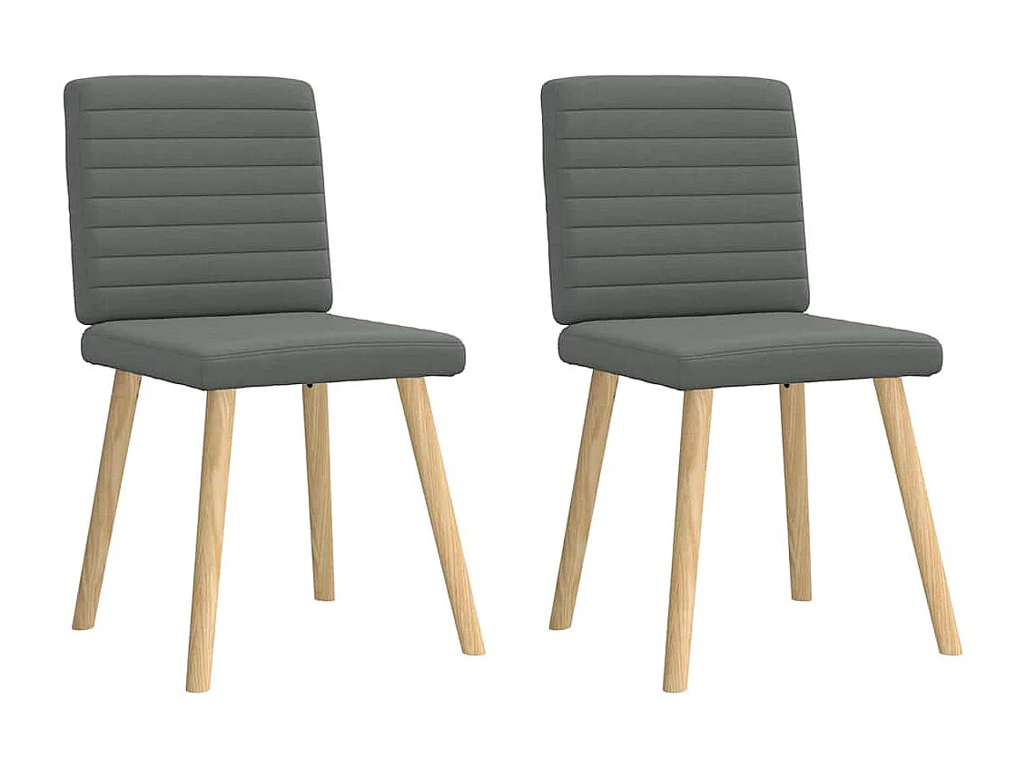Eetkamerstoelen 2 st stof donkergrijs