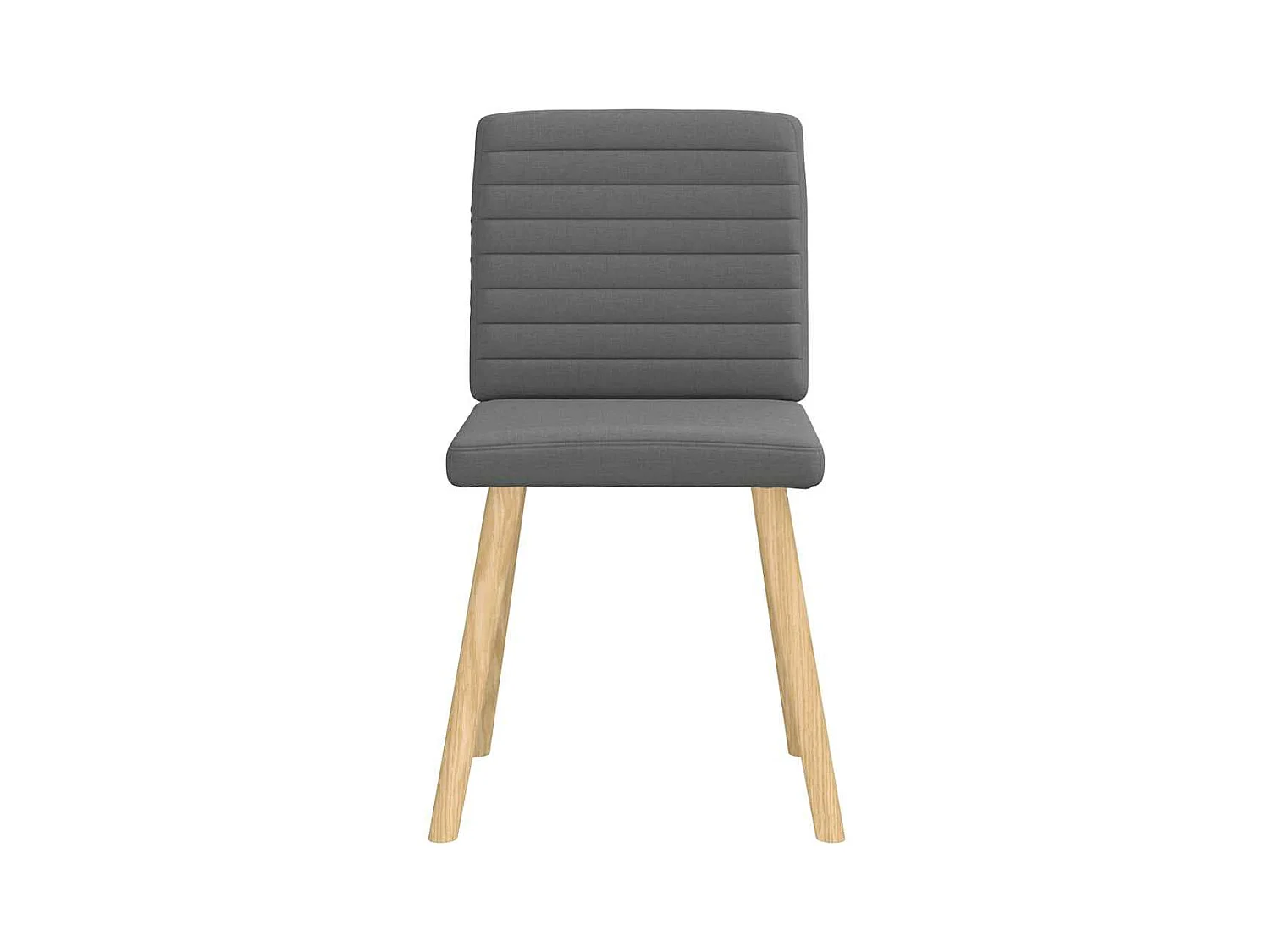 Chaises à manger lot de 2 gris foncé tissu