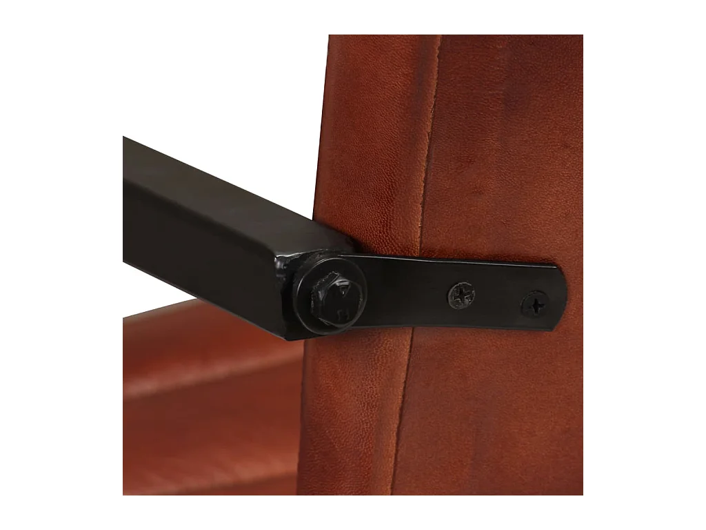 Eetkamerstoelen 6 st echt leer bruin