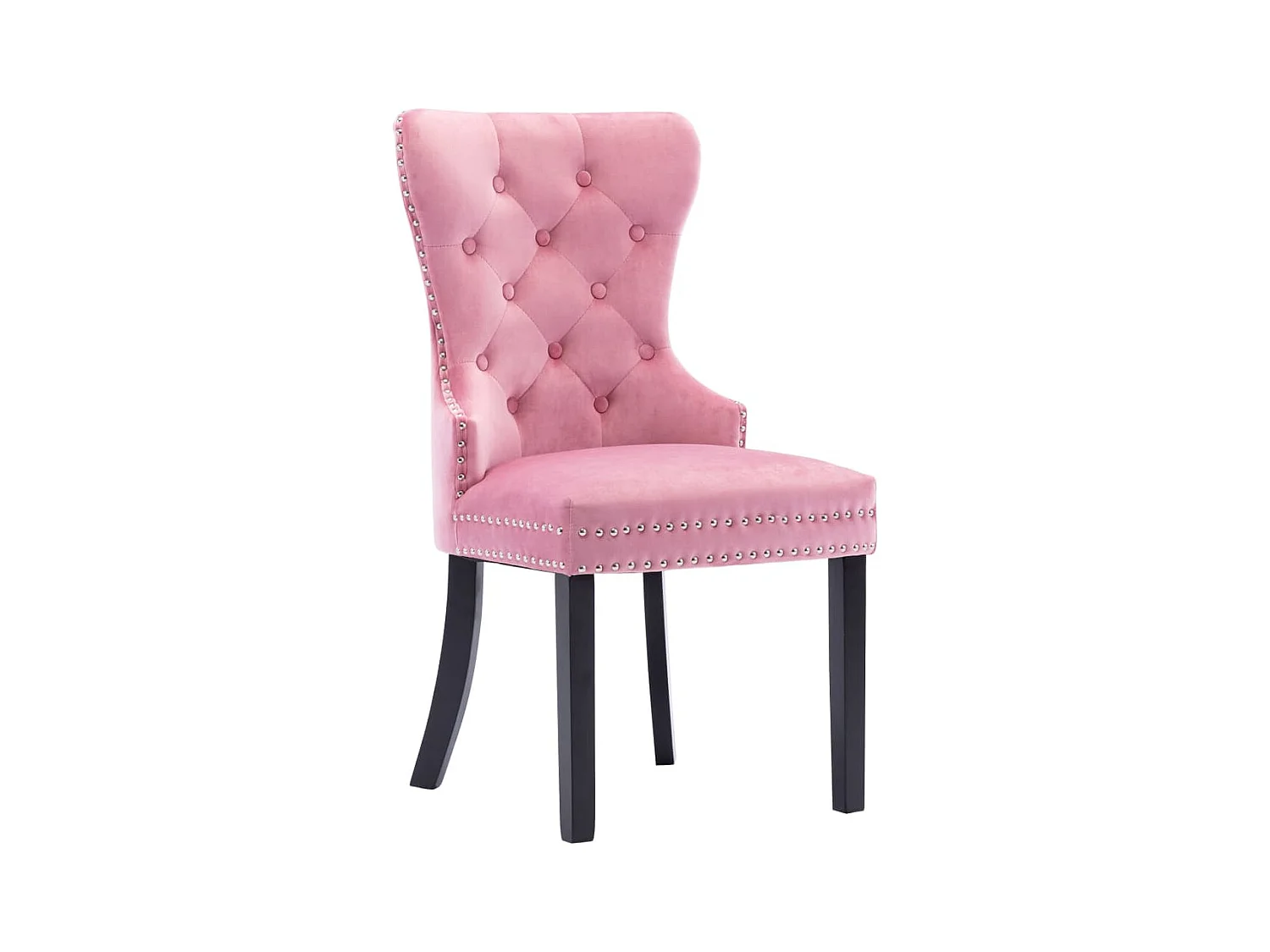 Chaises à manger lot de 2 rose velours
