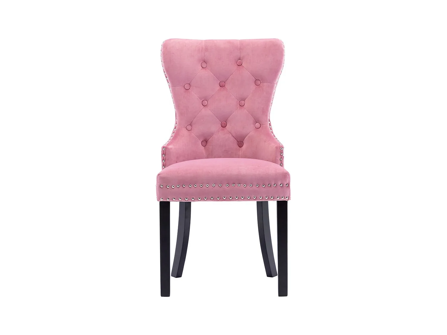 Chaises à manger lot de 2 rose velours