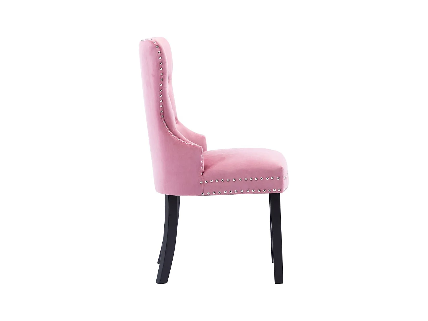 Chaises à manger lot de 2 rose velours