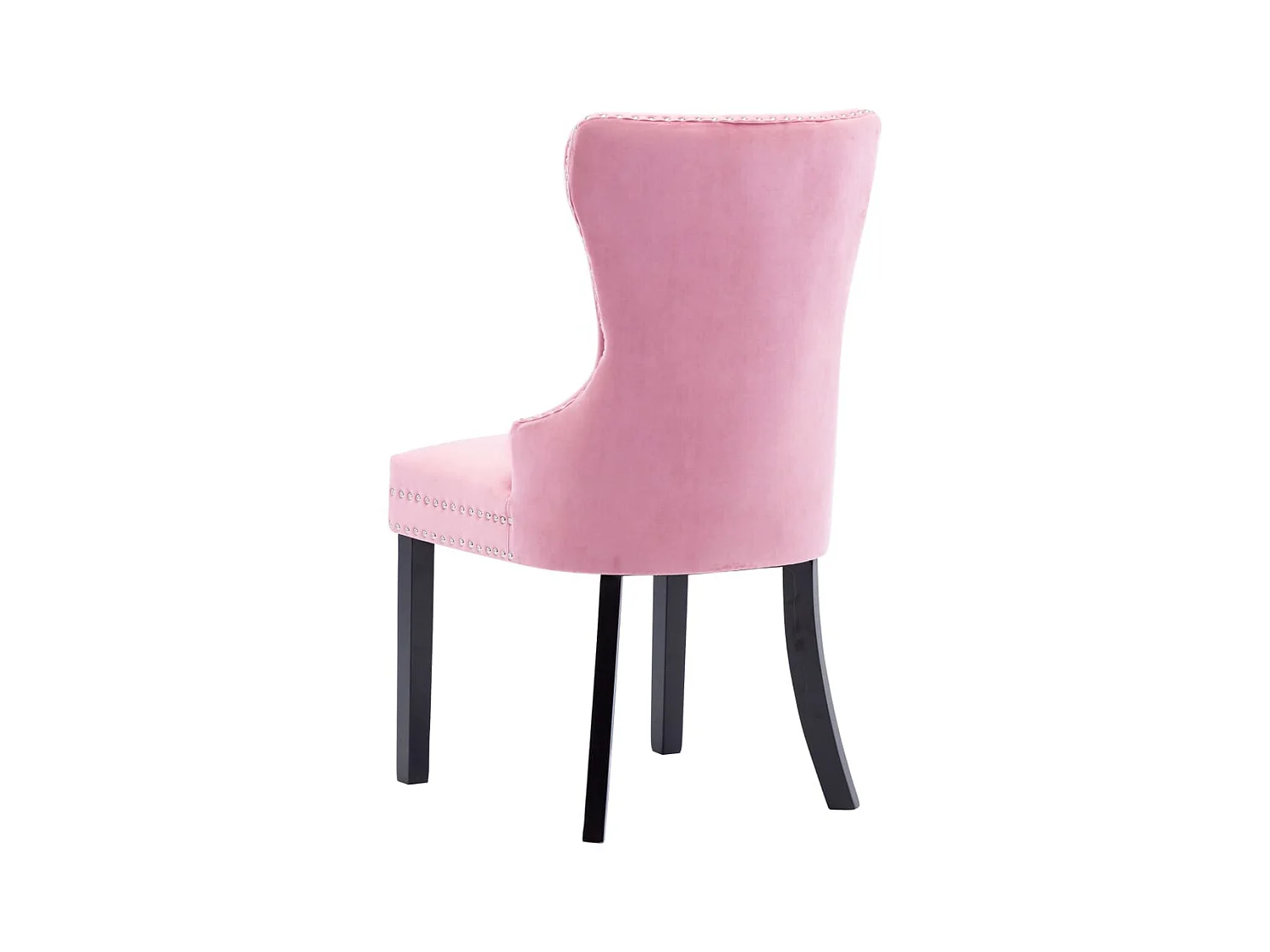 Chaises à manger lot de 2 rose velours