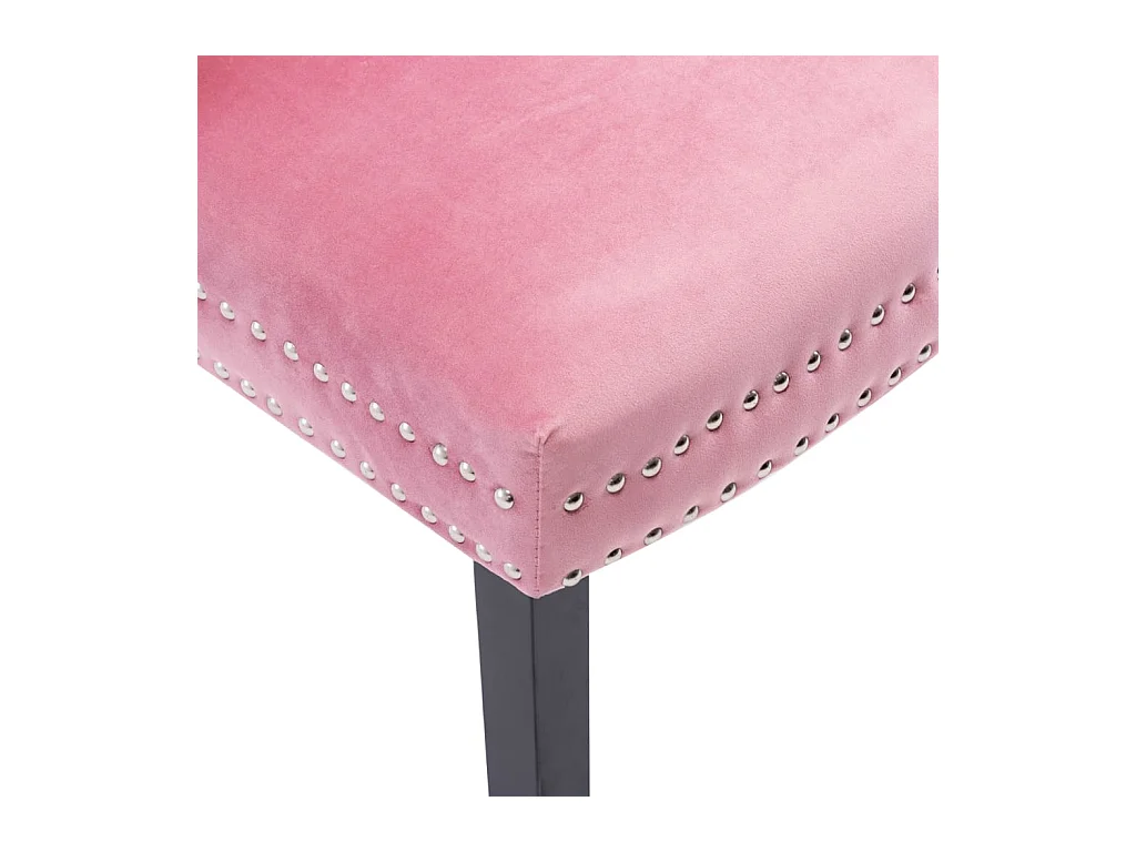 Chaises à manger lot de 2 rose velours
