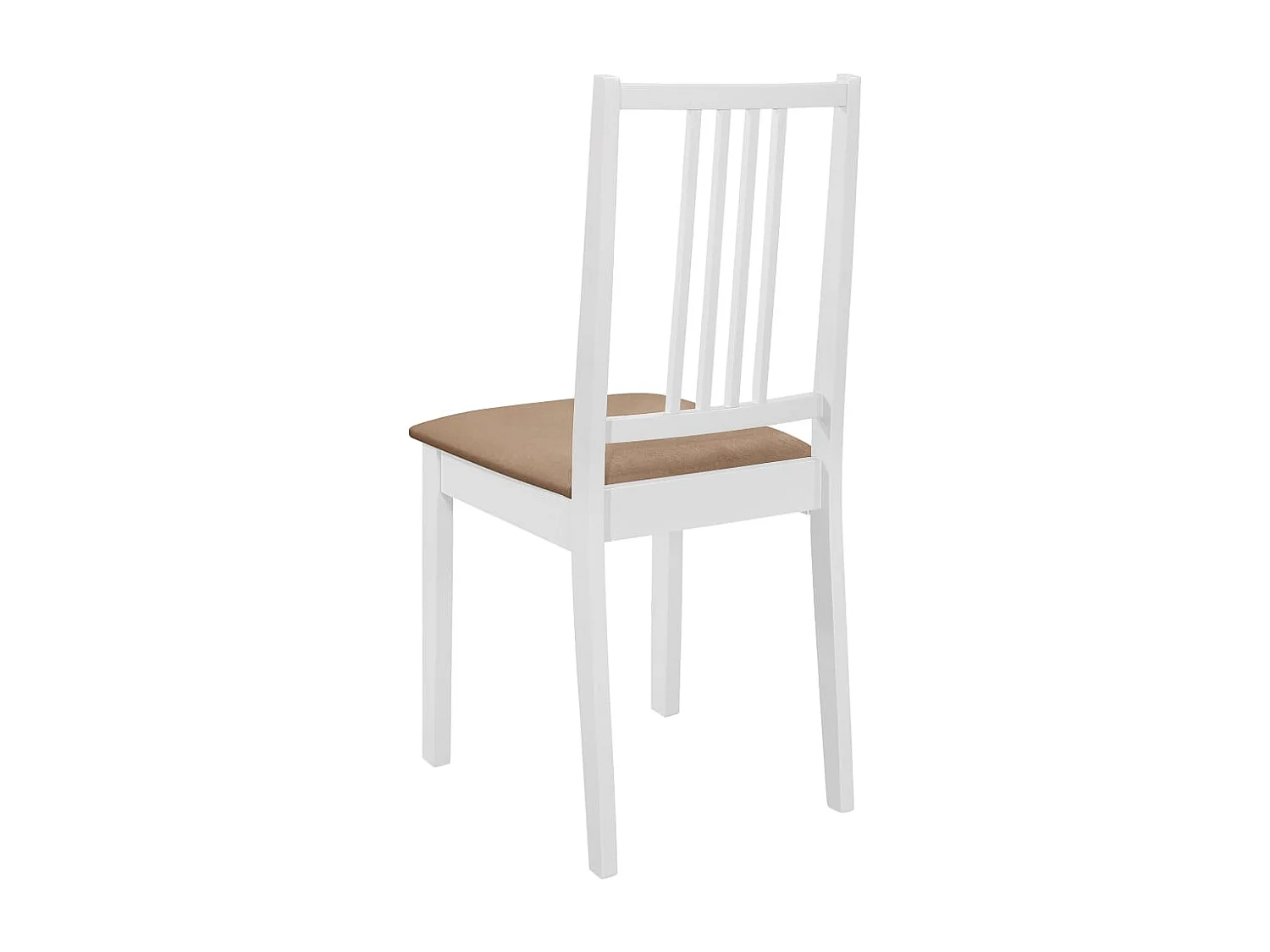 Chaises à manger avec coussins lot de 6 blanc bois solide