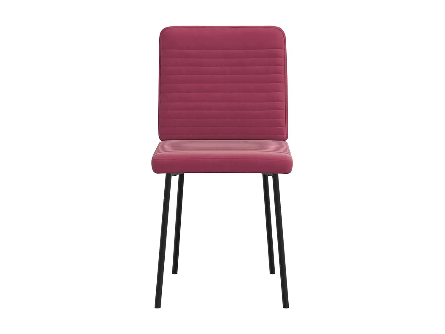 Chaises à manger lot de 2 Rouge bordeaux Velours
