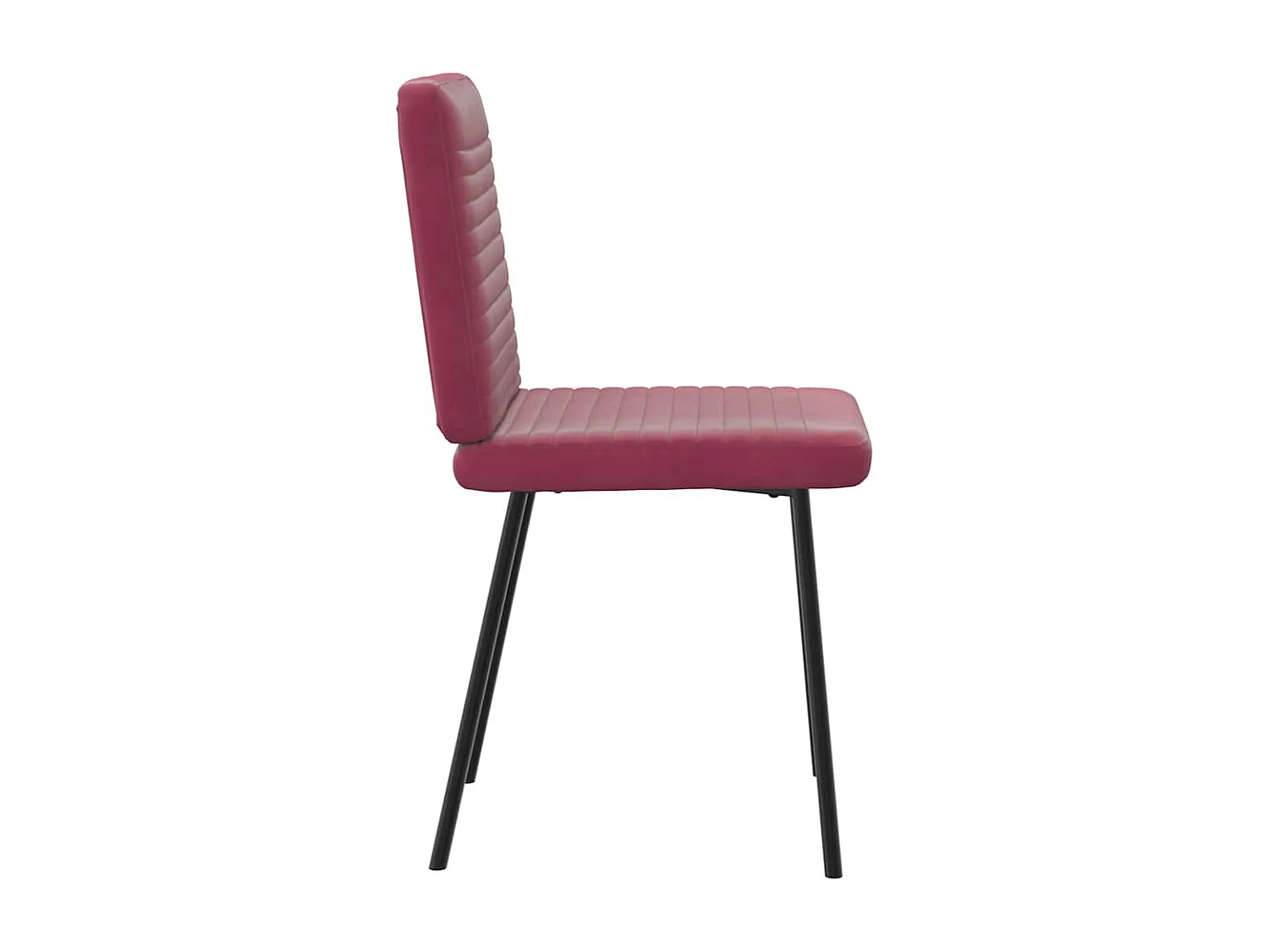 Chaises à manger lot de 2 Rouge bordeaux Velours