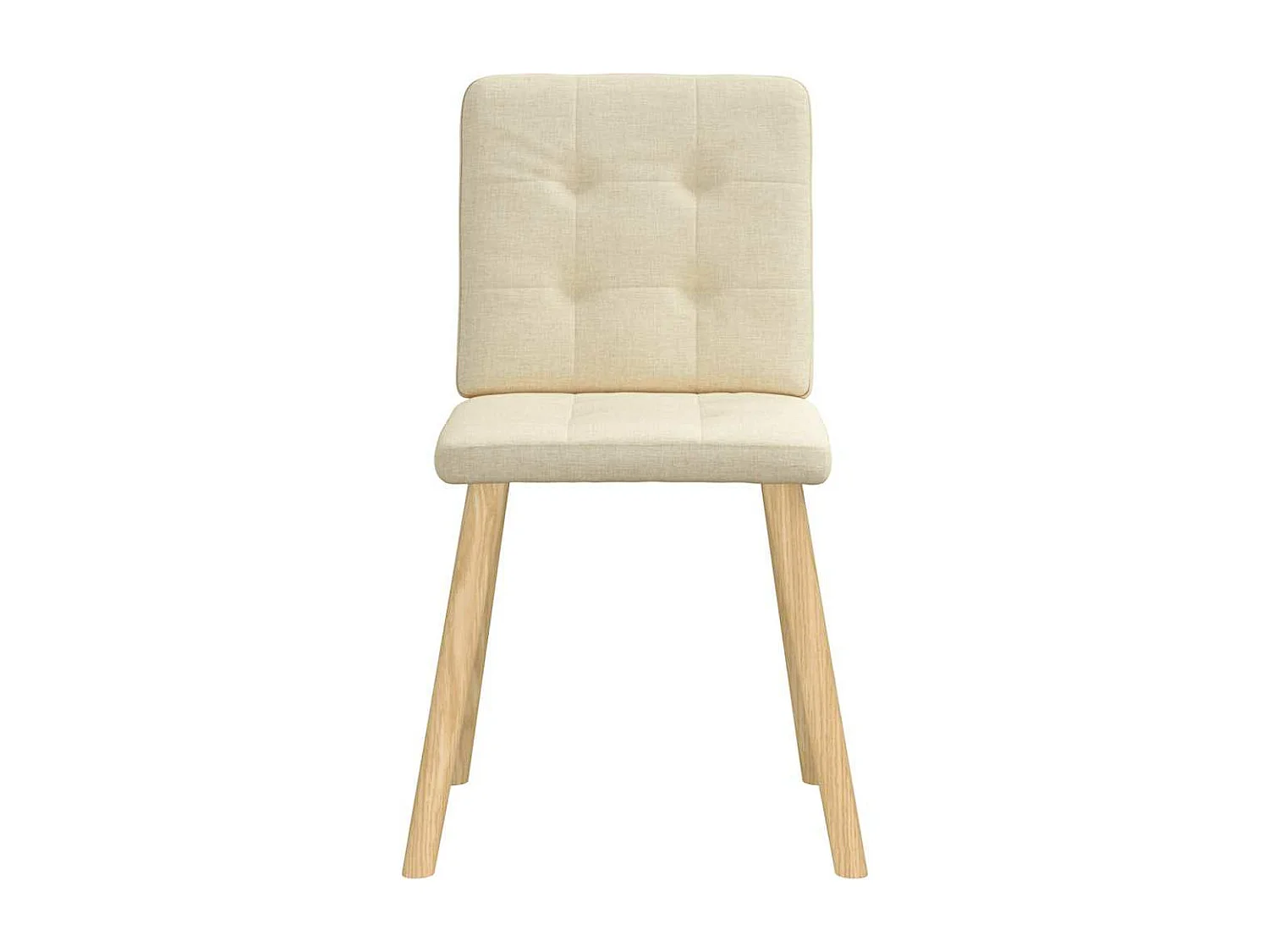 Eetkamerstoelen 2 st stof crèmekleurig