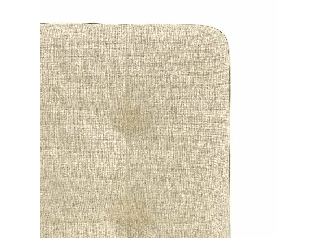 Eetkamerstoelen 2 st stof crèmekleurig