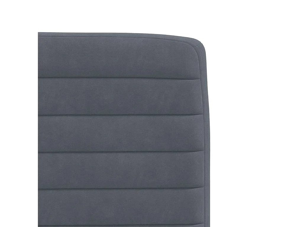 Chaises à manger lot de 2 Gris foncé Velours