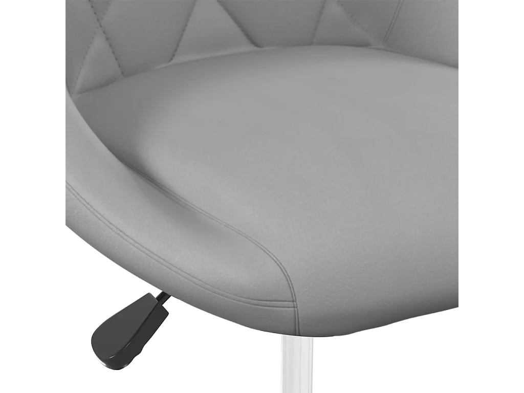 Silla de comedor giratoria 6 unidades terciopelo gris claro
