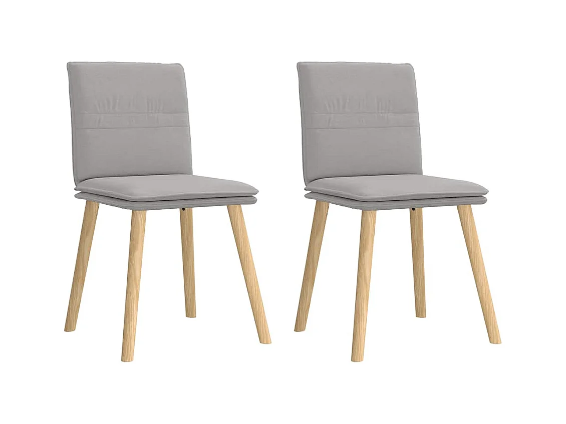 Chaises à manger lot de 2 gris nuage tissu