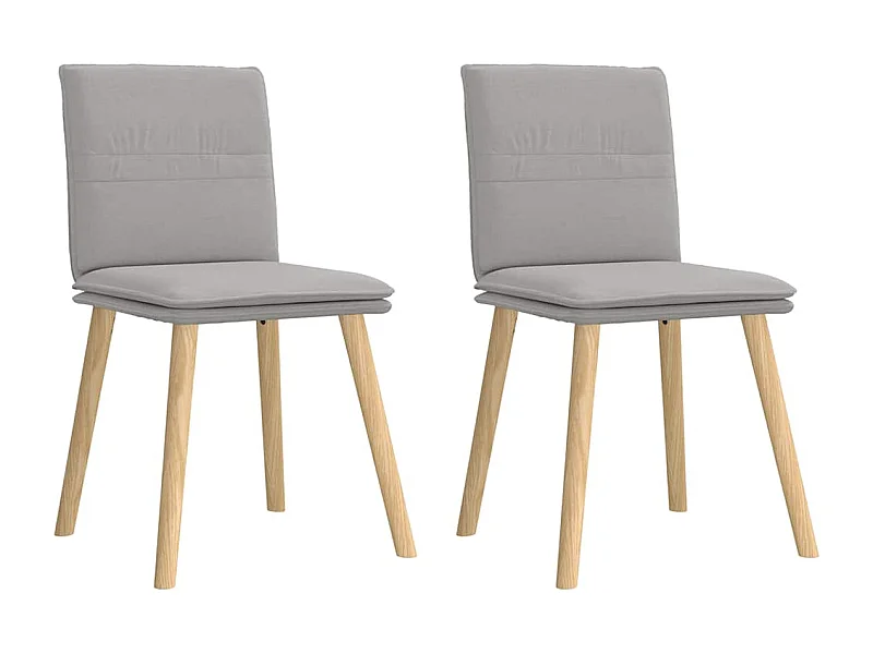 Eetkamerstoelen 2 st stof wolk grijs