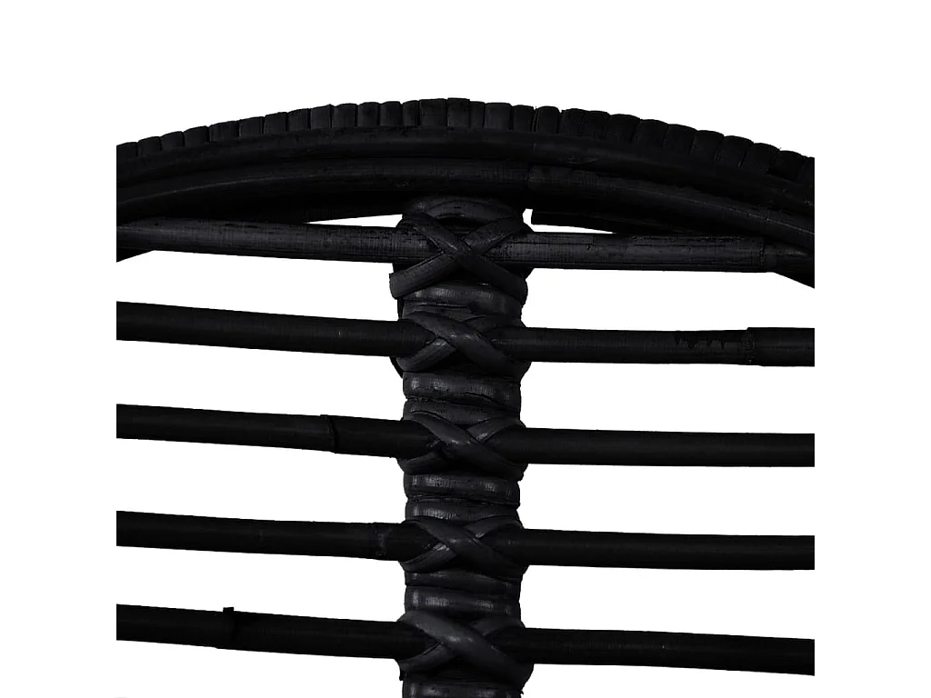 Sillas de comedor 6 unidades ratán natural negro