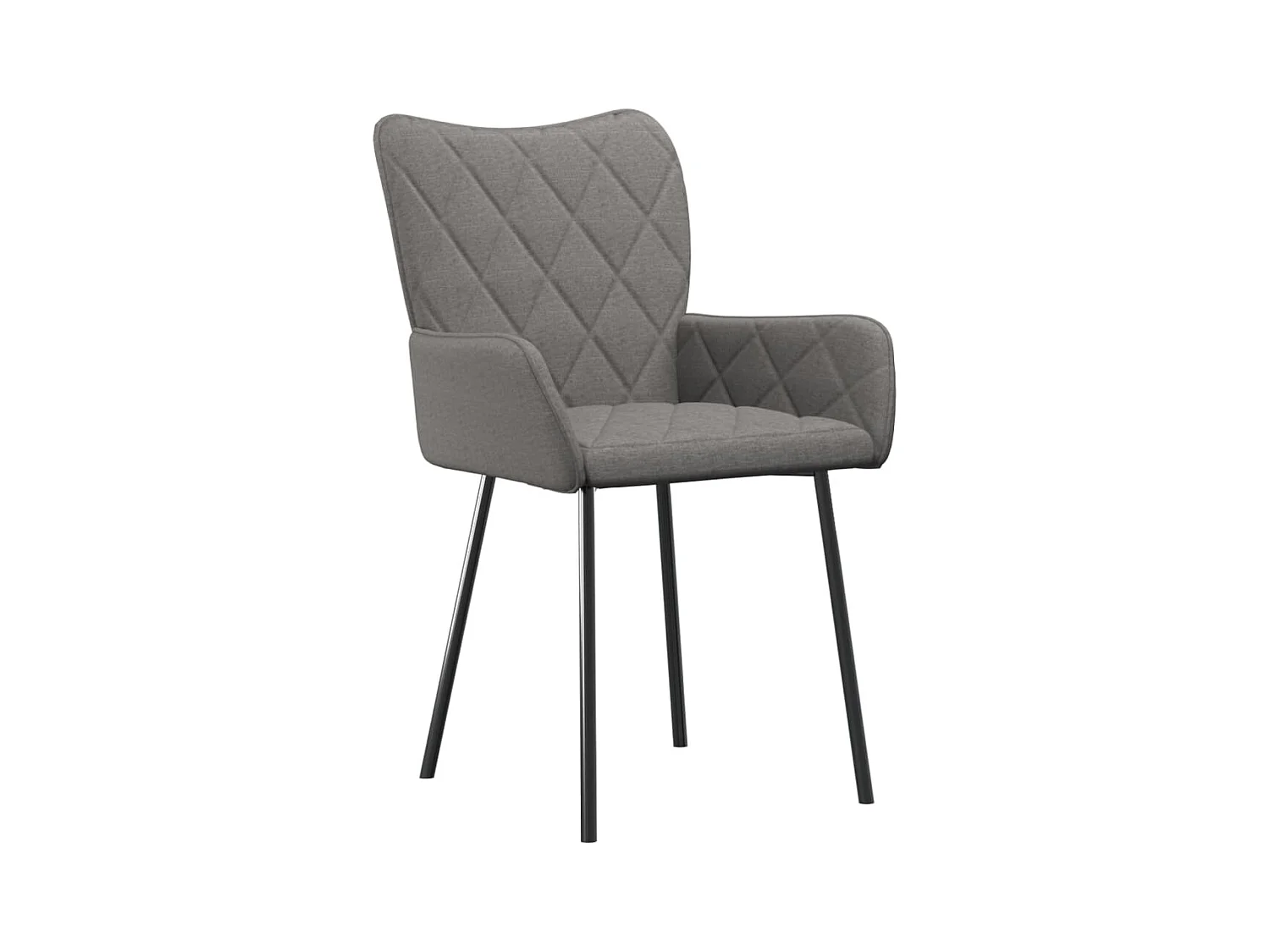 Chaises à manger lot de 2 gris clair tissu