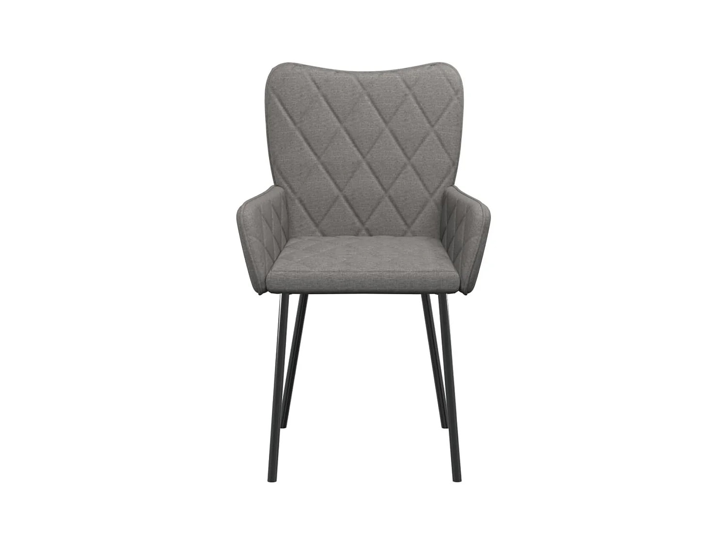 Chaises à manger lot de 2 gris clair tissu