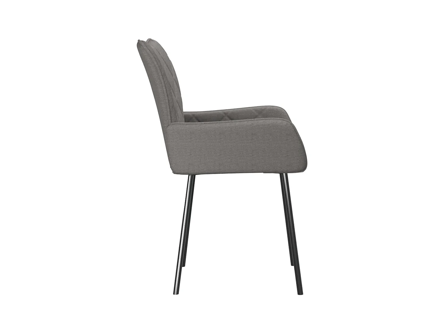 Chaises à manger lot de 2 gris clair tissu