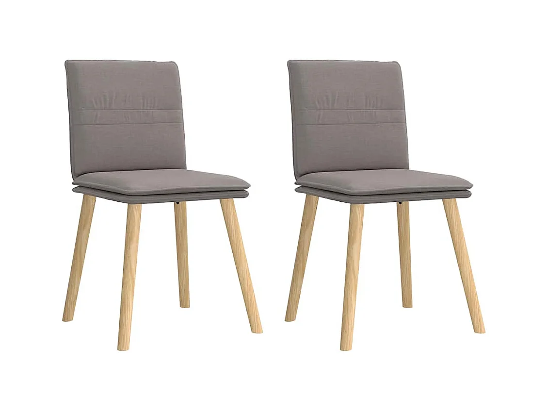 Chaises à manger lot de 2 taupe tissu