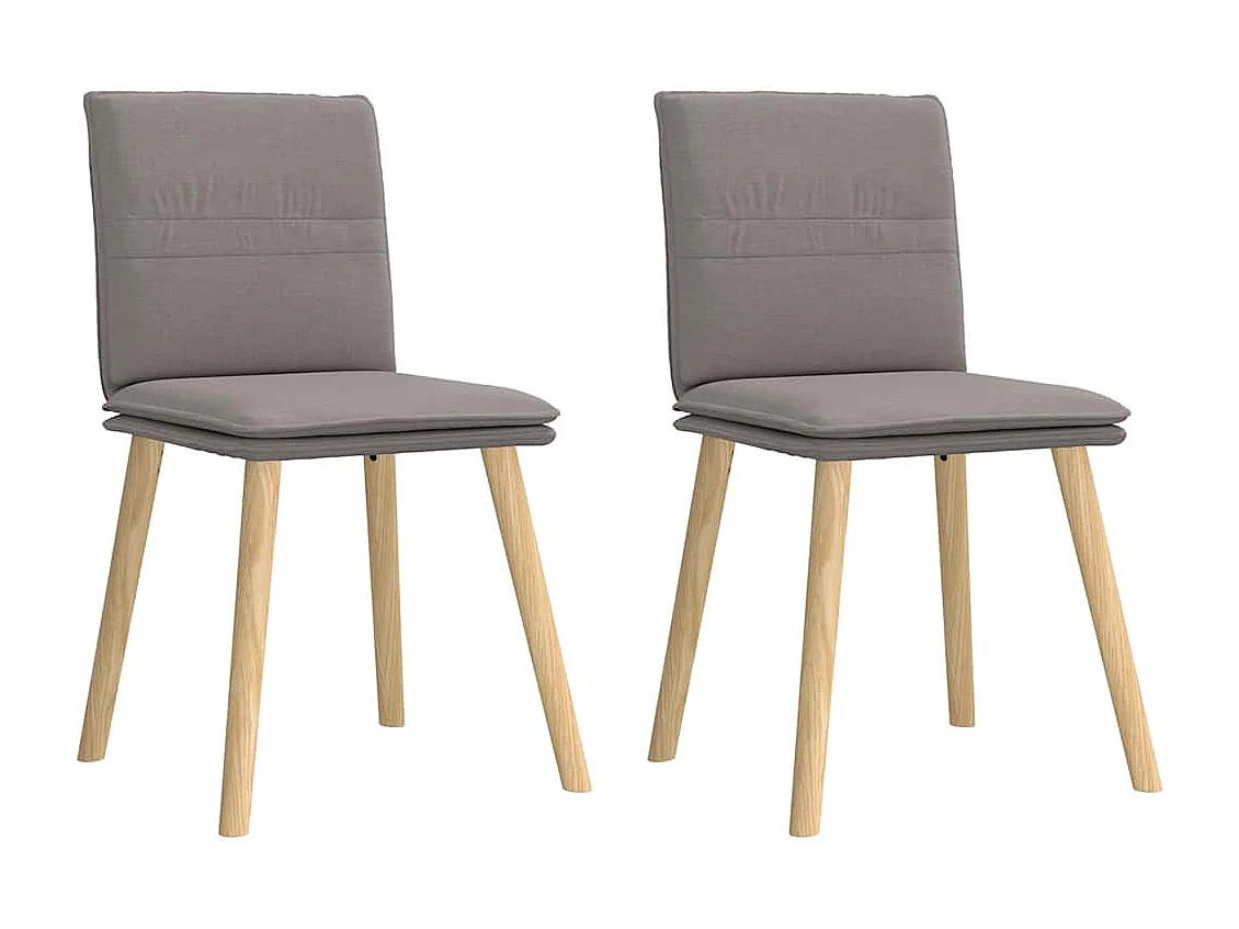 Chaises à manger lot de 2 taupe tissu