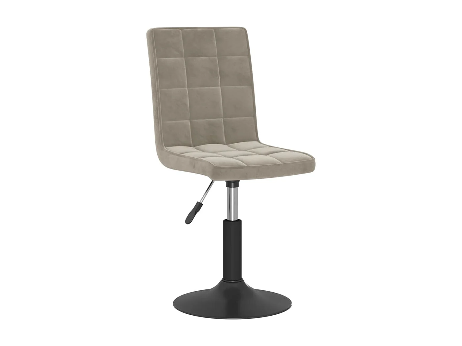 Eetkamerstoelen draaibaar 6 st fluweel lichtgrijs