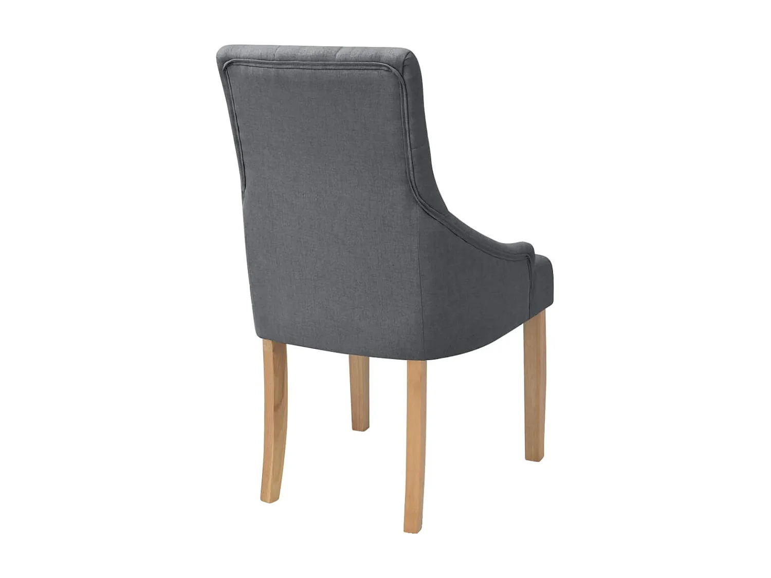Chaises à manger lot de 6 gris foncé tissu