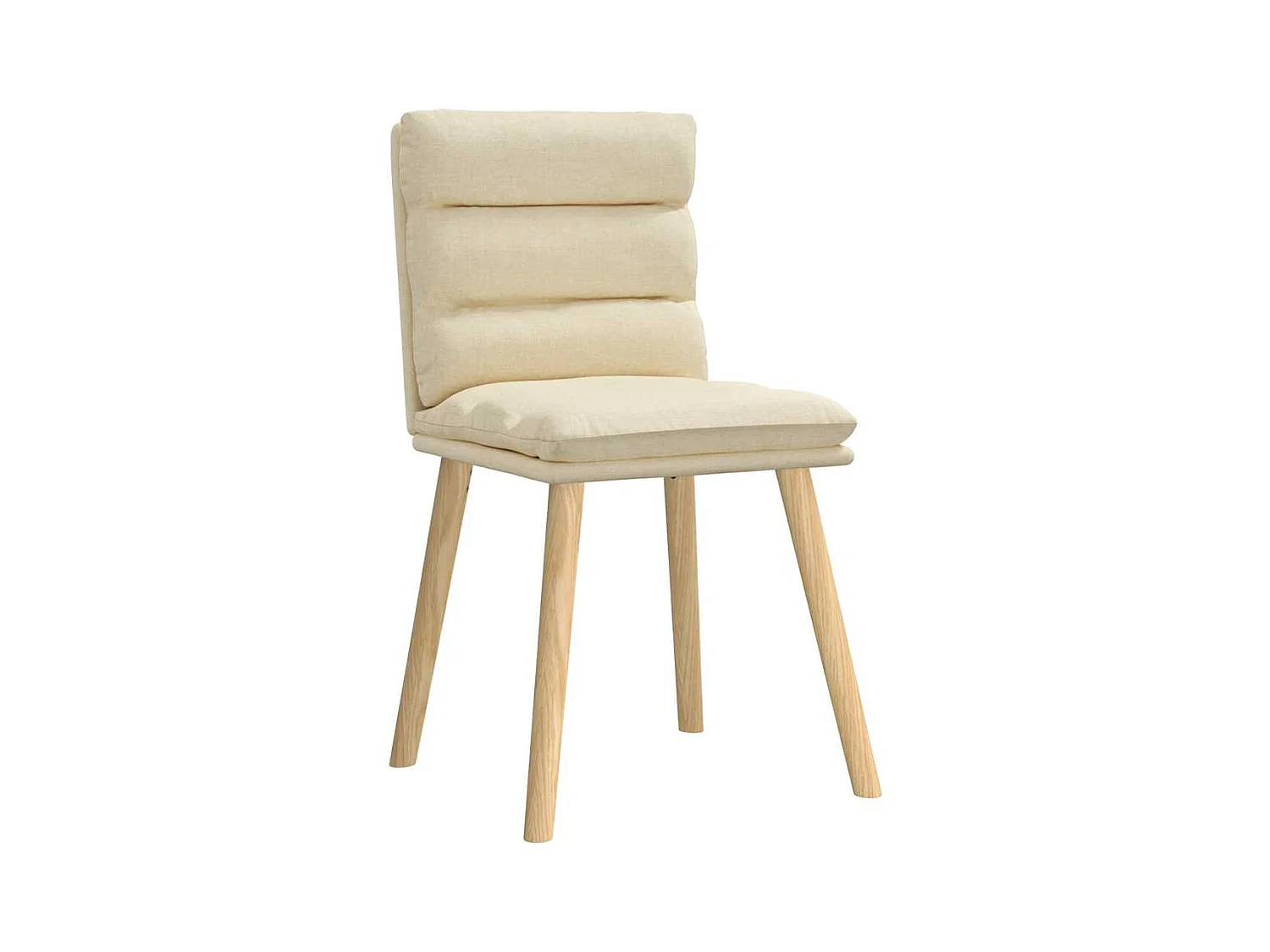 Chaises à manger lot de 4 crème tissu