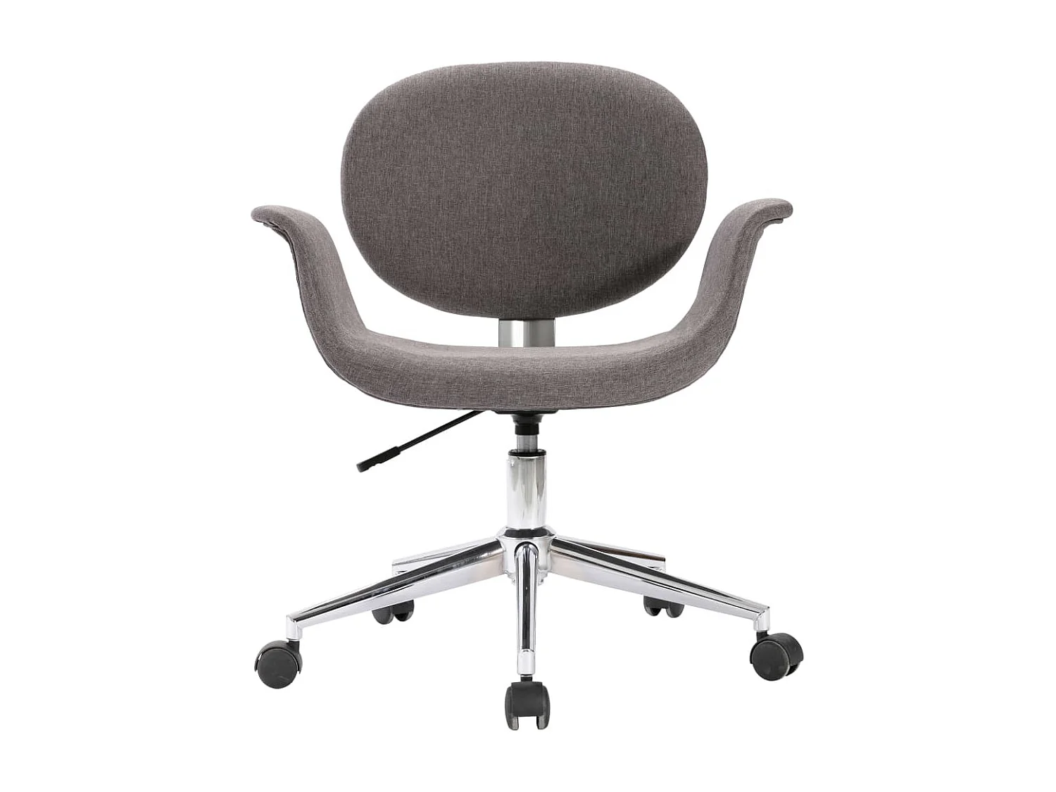 Eetkamerstoelen draaibaar 2 st stof grijs