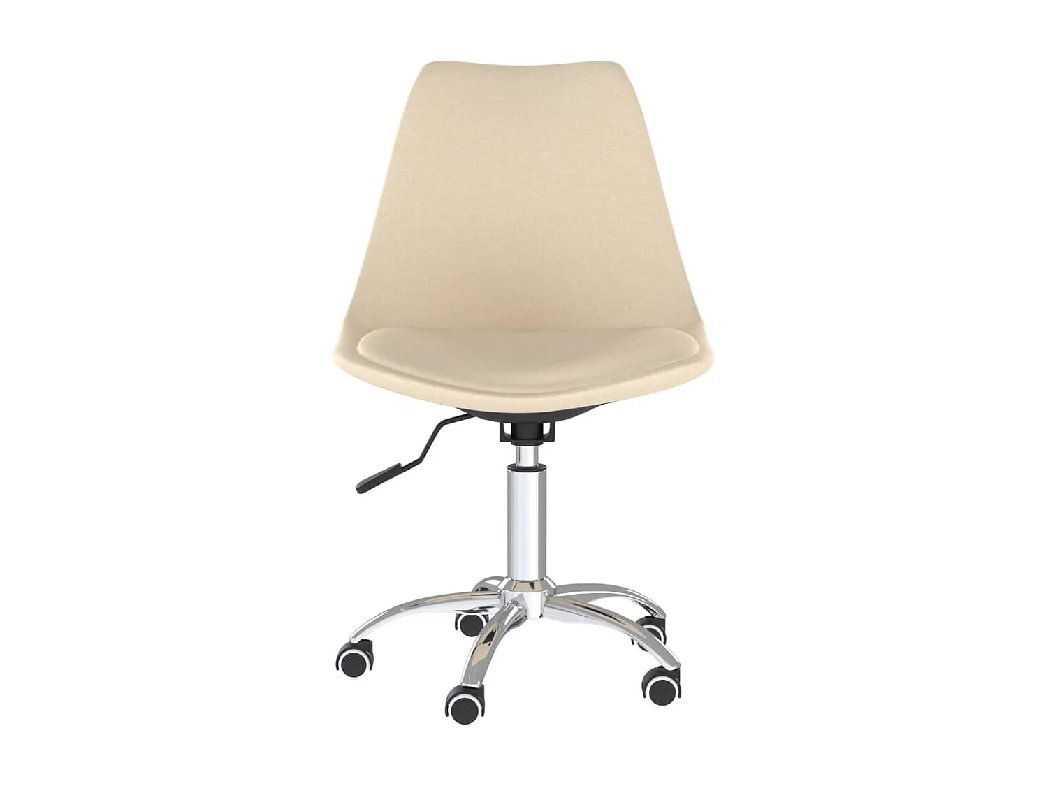 Eetkamerstoelen 2 st draaibaar stof crèmekleurig