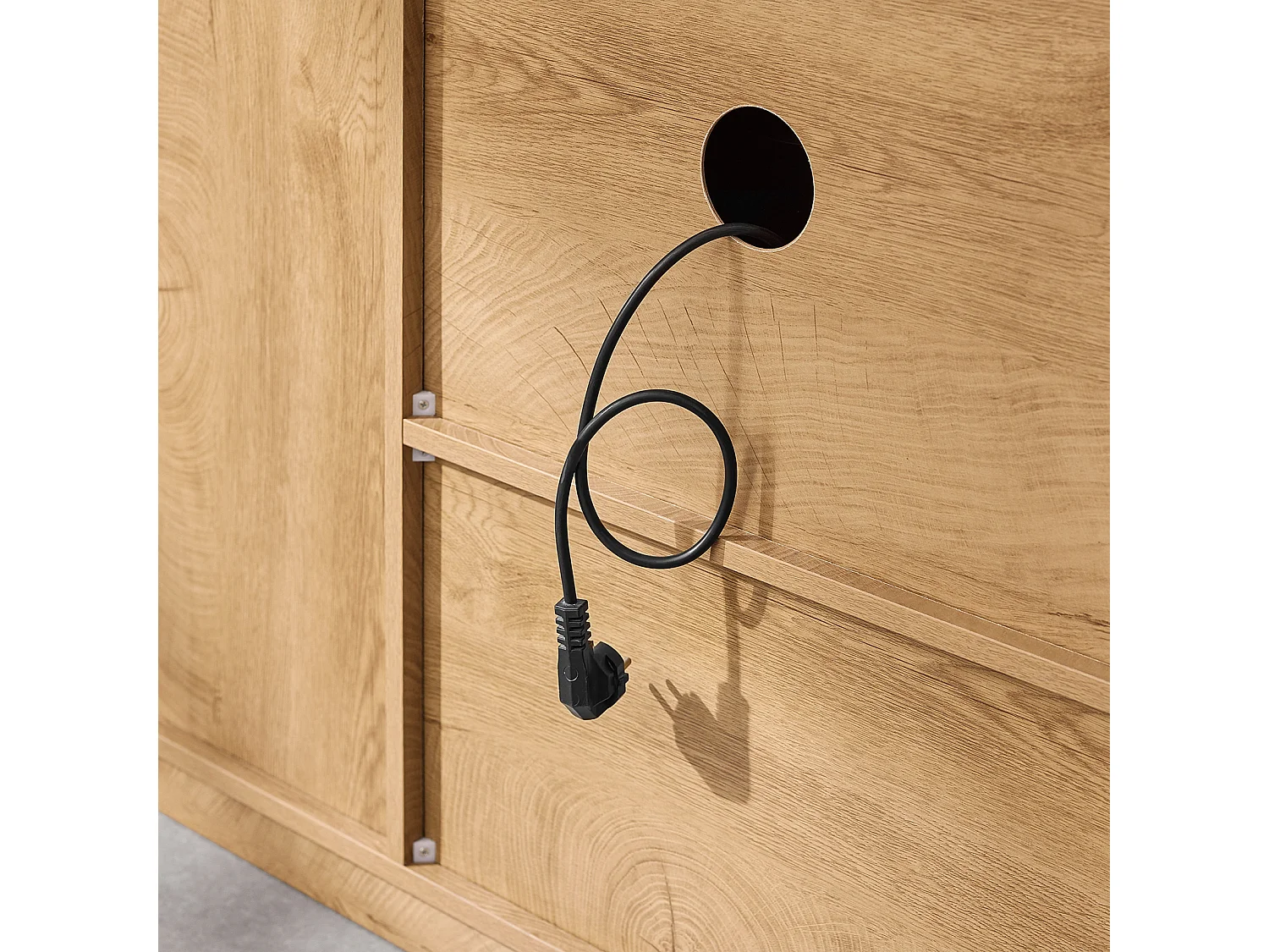 SoBuy Buffet Bas, Commode Armoire de Rangement, Placard de Cuisine,  avec 3 Portes, 112 x 40 x 89 cm, Naturel, FSB99-N