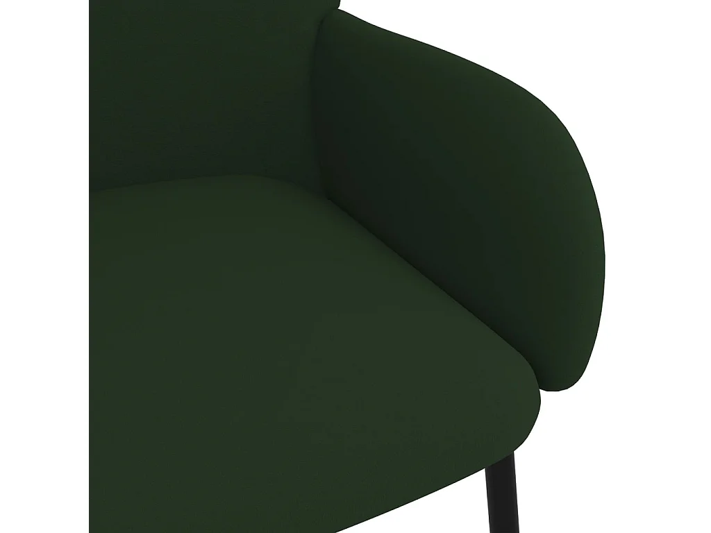 Sillas de comedor 2 unidades terciopelo verde oscuro