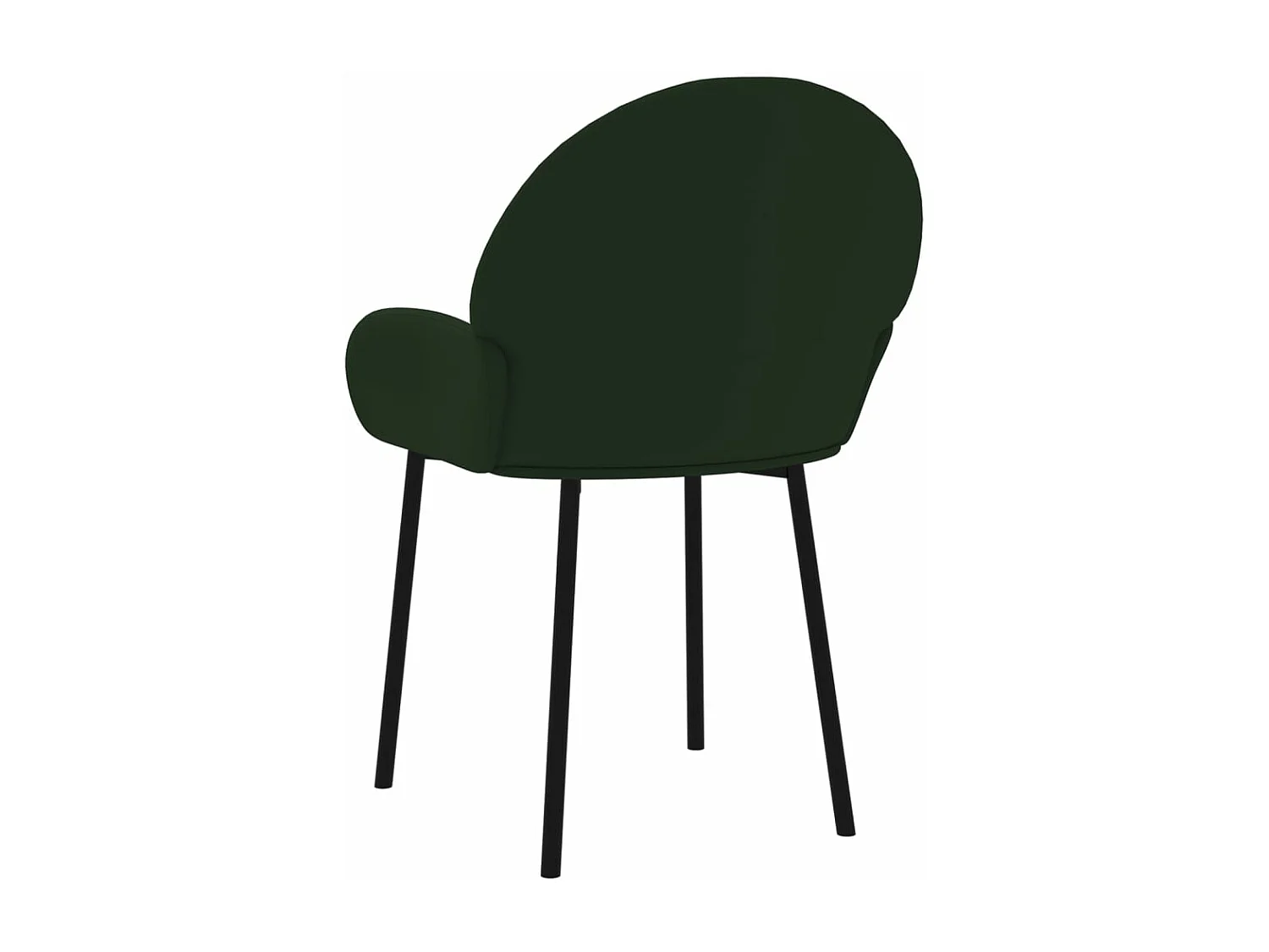 Chaises à manger lot de 2 Vert foncé Velours