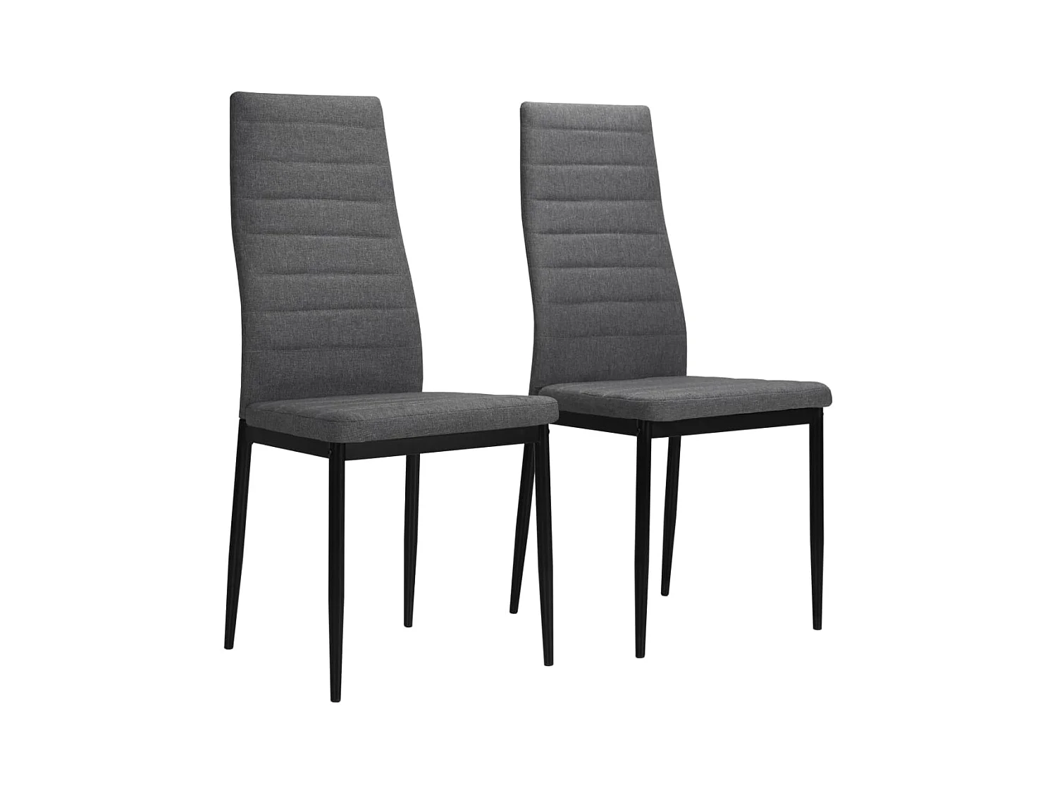 Chaises à manger lot de 2 gris clair tissu