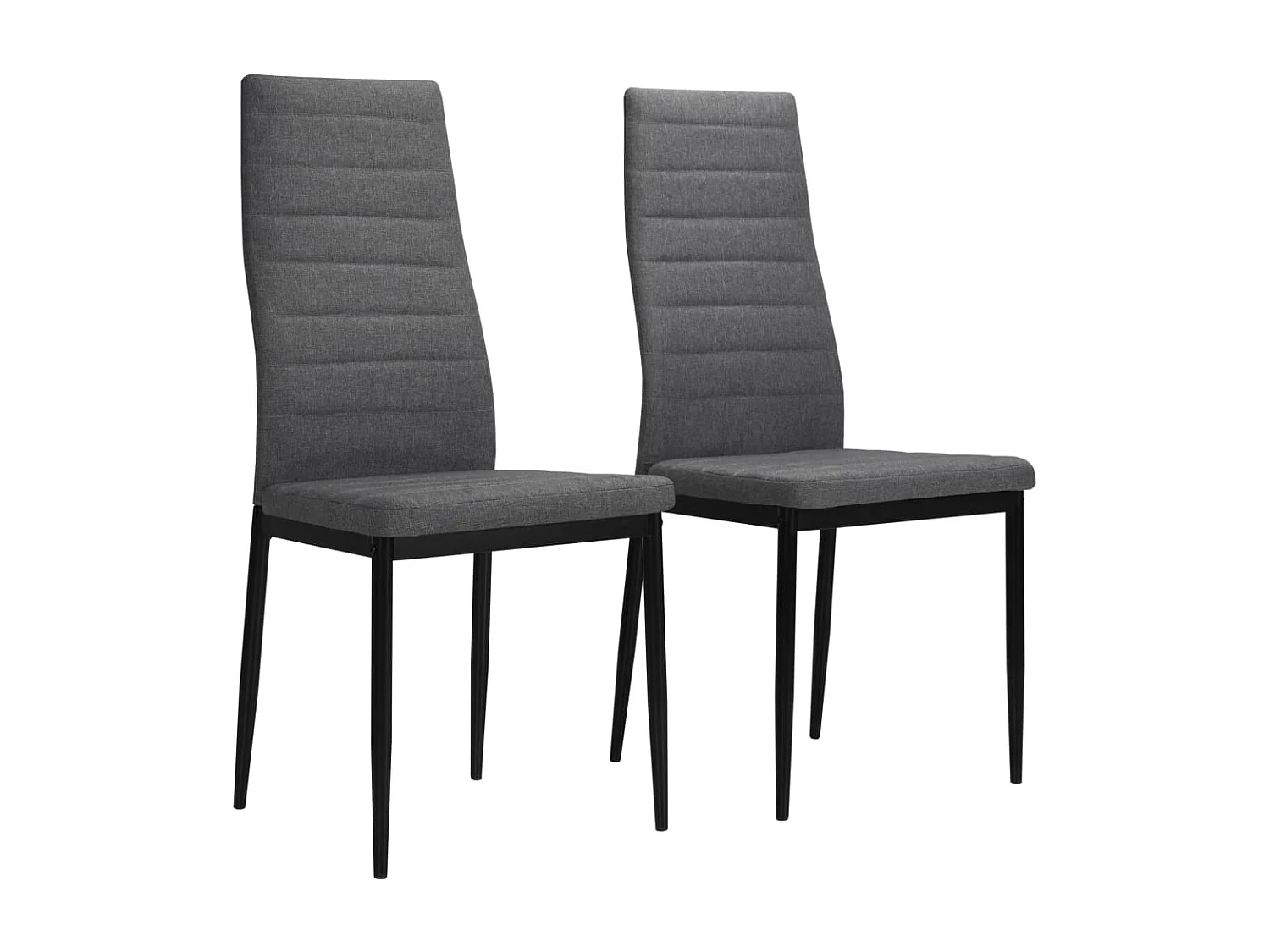 Chaises à manger lot de 2 gris clair tissu
