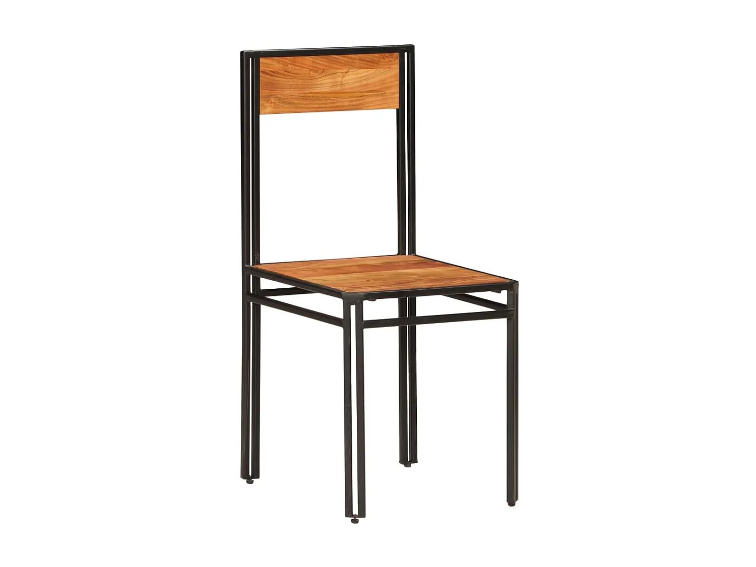 Chaises à manger lot de 2 bois d'acacia massif