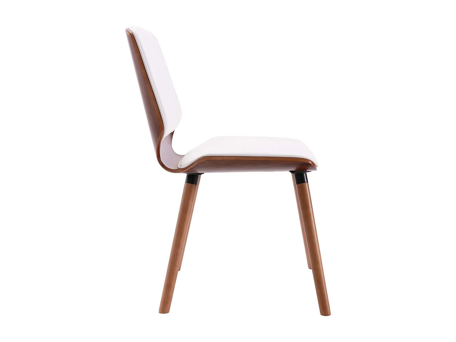 Sillas de comedor 2 unidades cuero sintético blanco