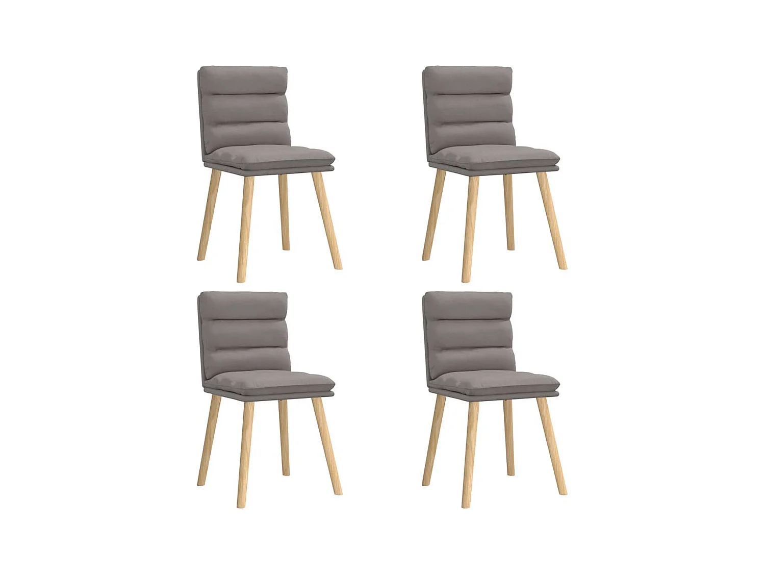 Chaises à manger lot de 4 taupe tissu