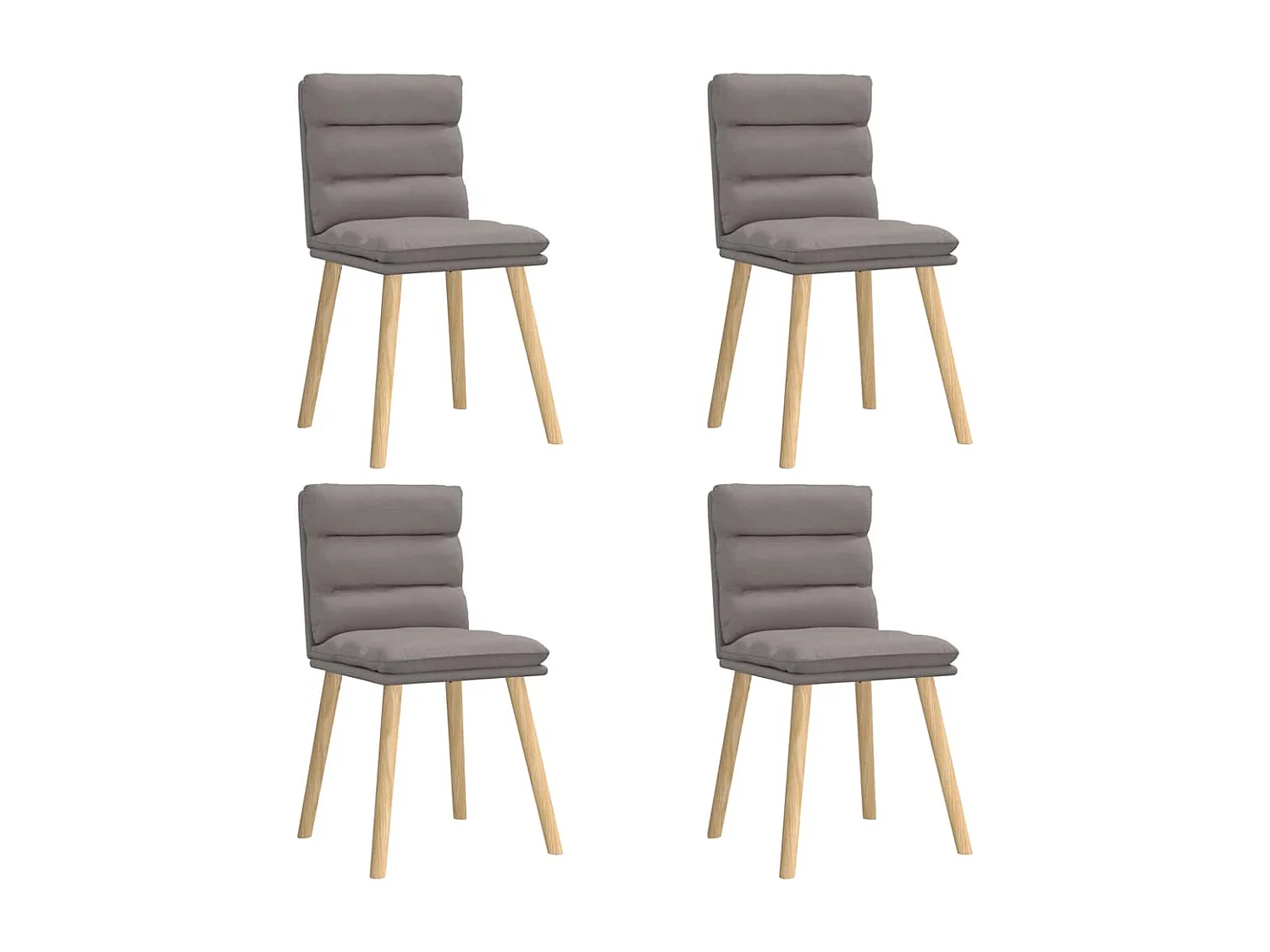 Chaises à manger lot de 4 taupe tissu