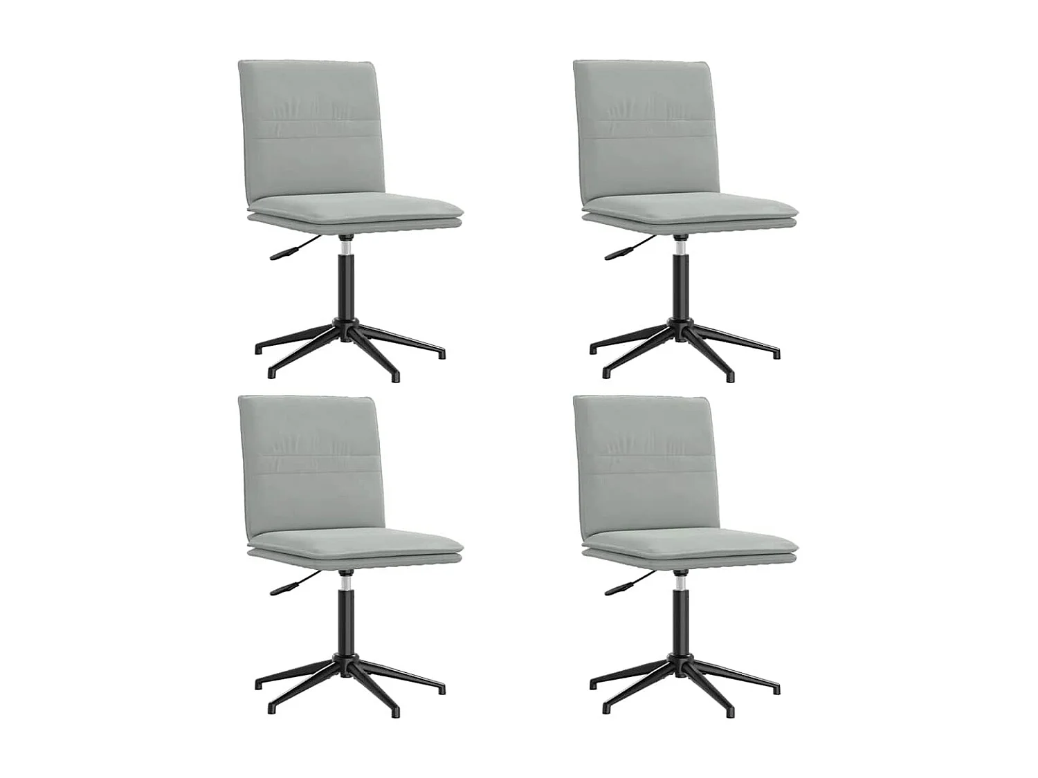 Chaises à manger lot de 4 Gris clair Velours