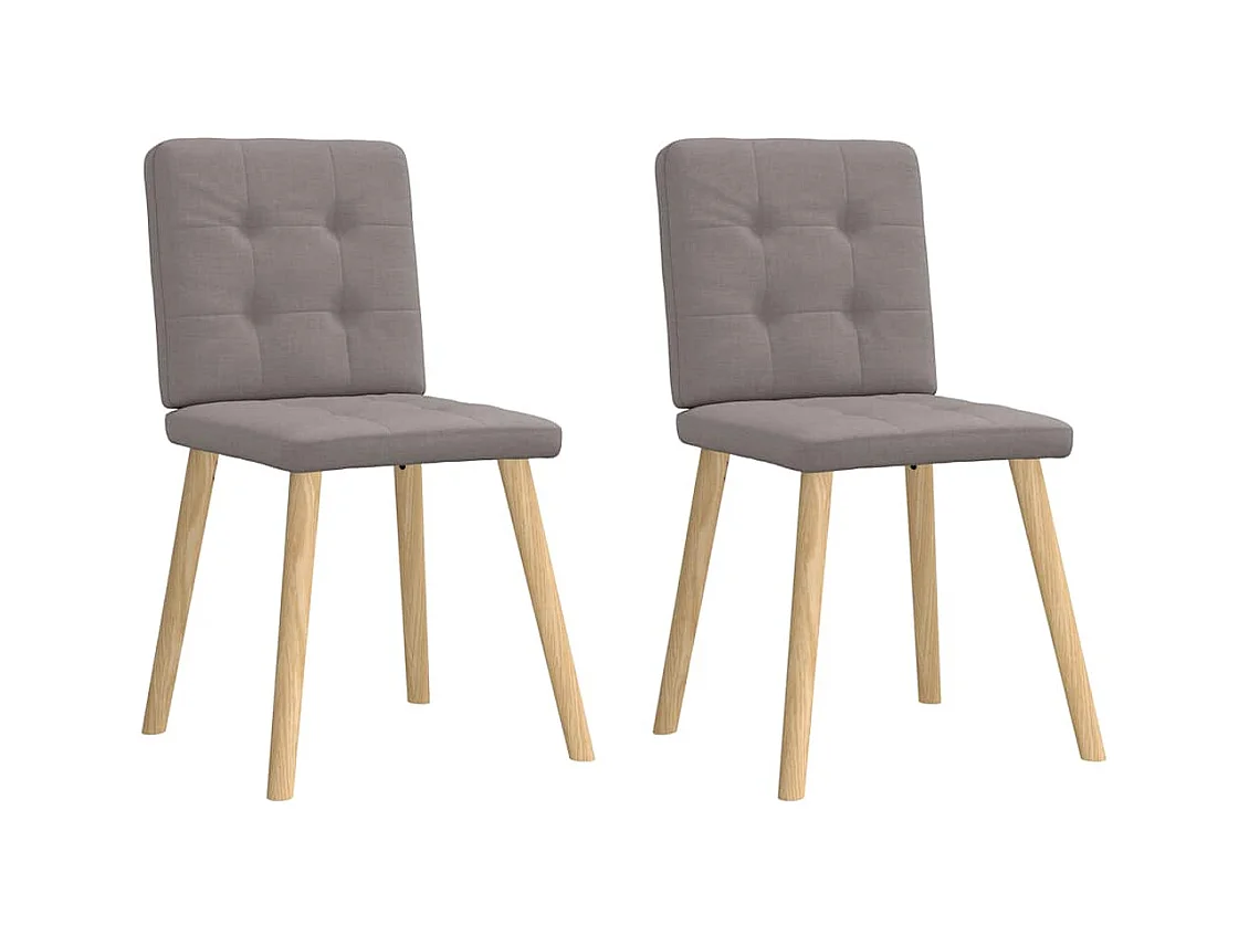 Chaises à manger lot de 2 taupe tissu