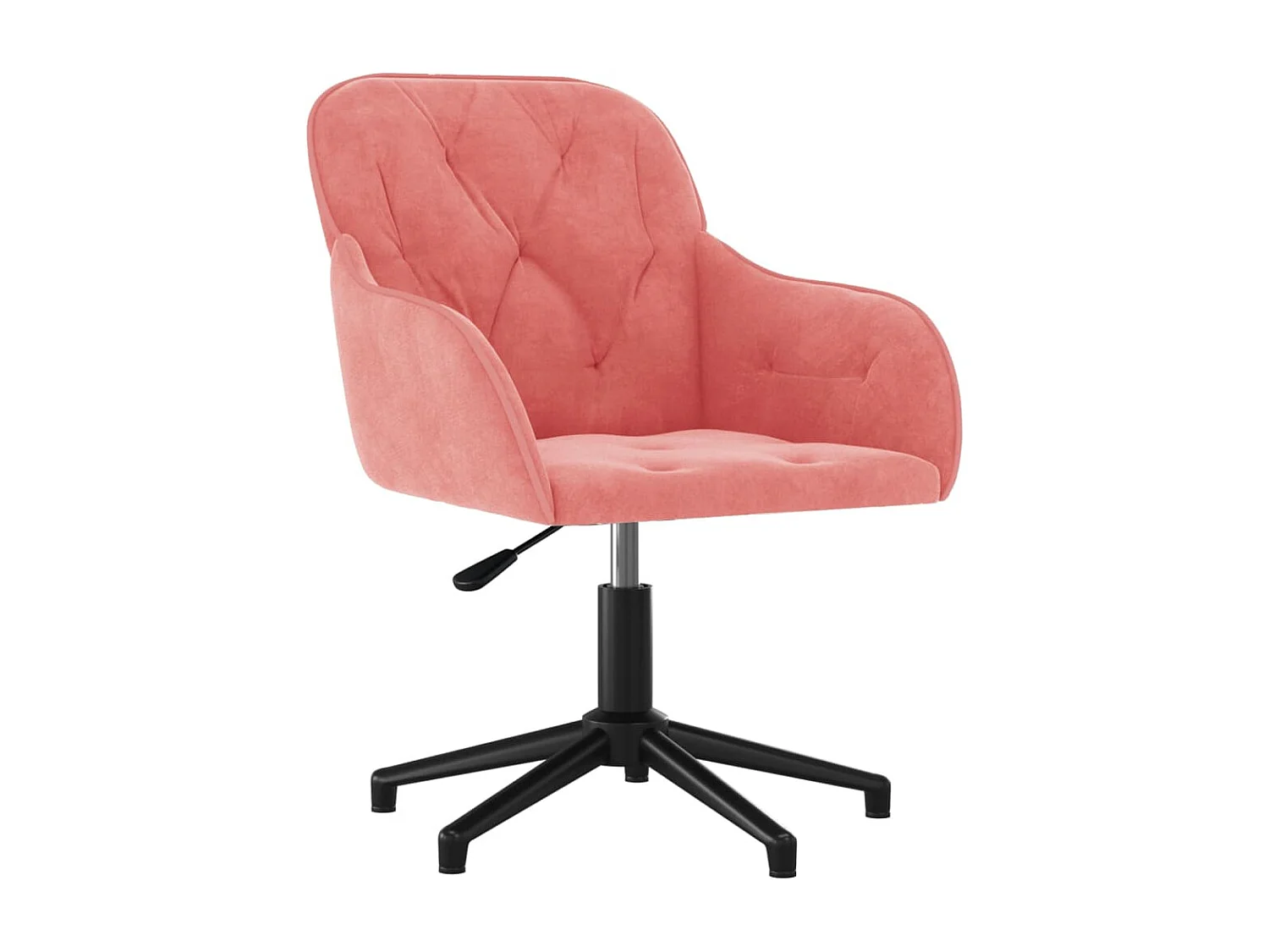 Eetkamerstoelen draaibaar 2 stukkenfluweel roze