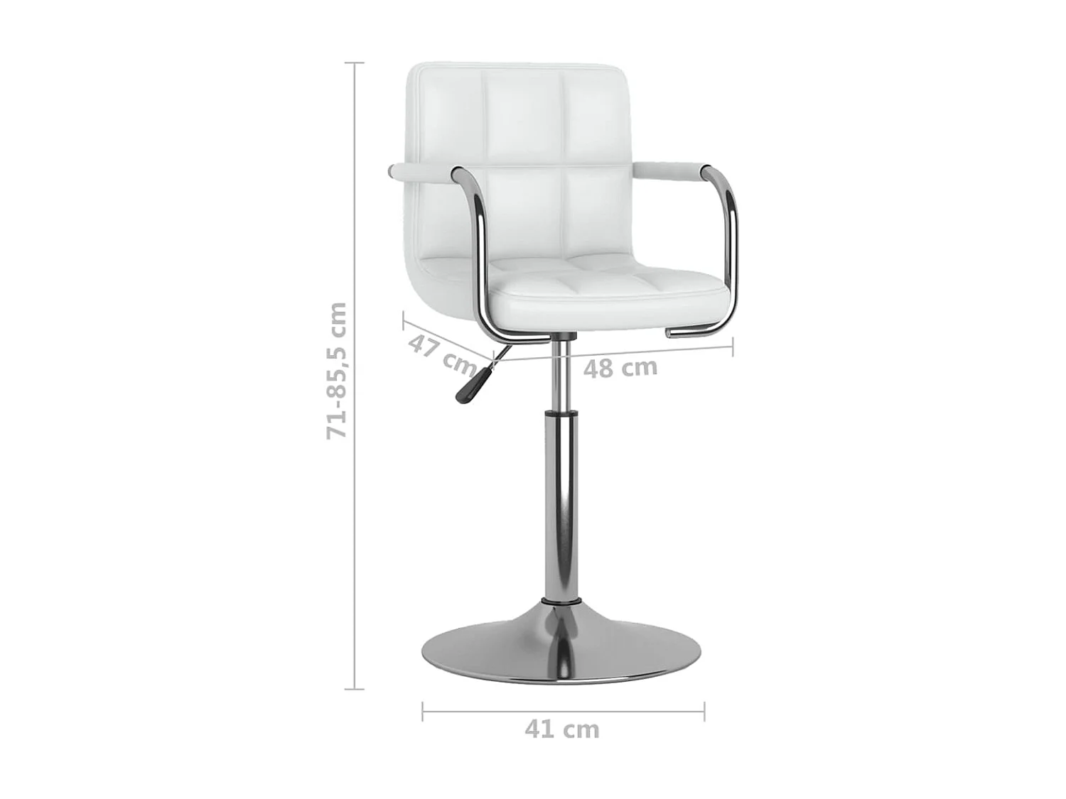 Chaises pivotantes à manger lot de 6 blanc similicuir