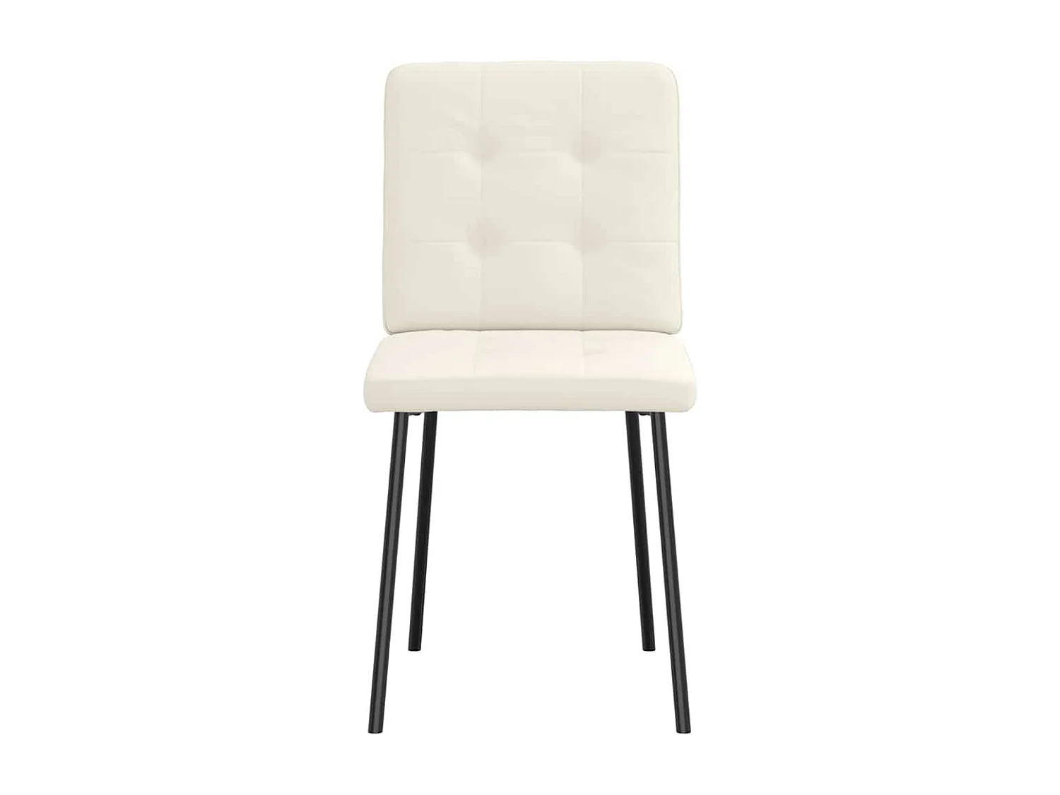 Cadeiras de jantar 2 peças veludo cor creme