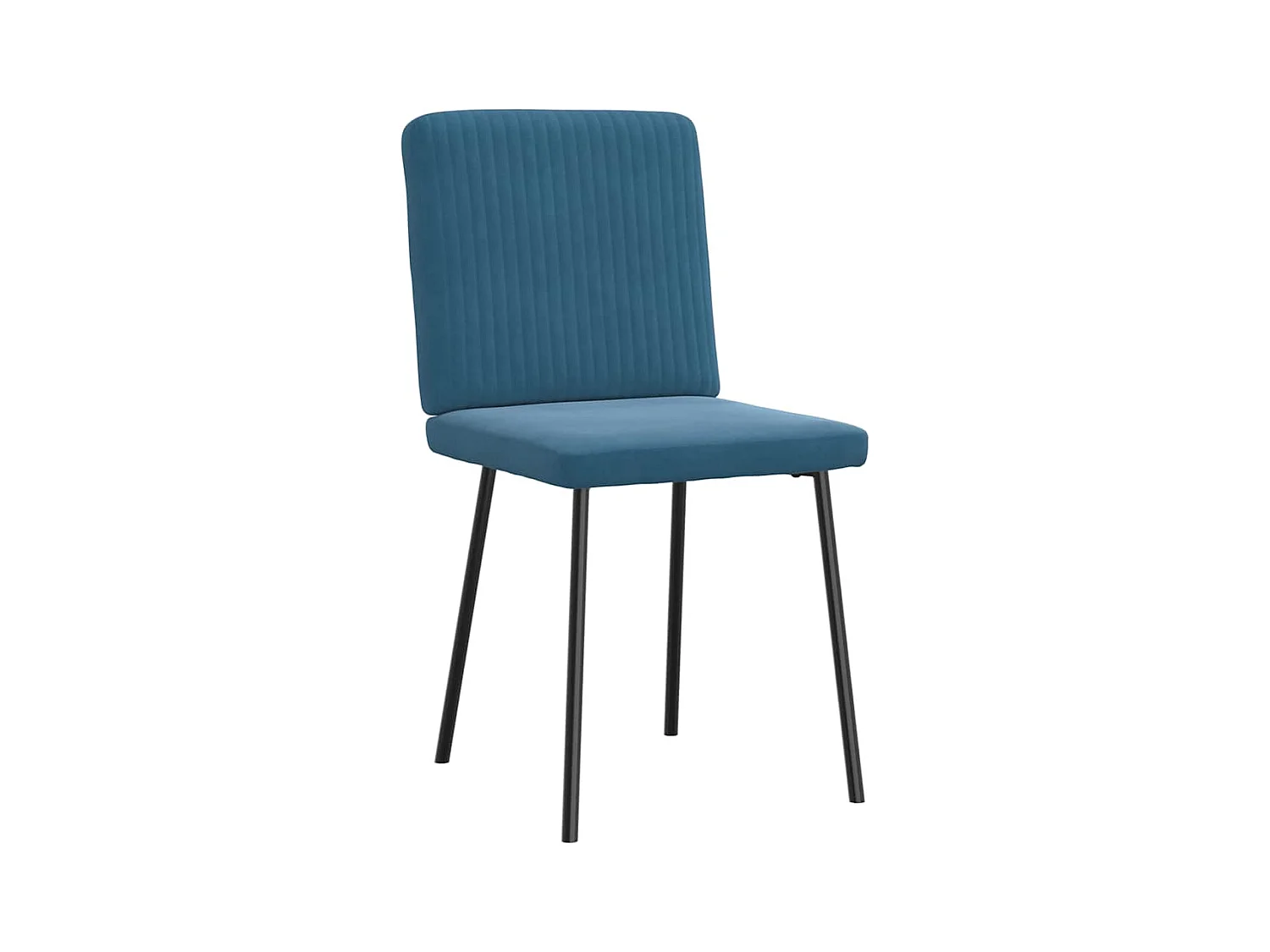 Chaises à manger lot de 2 Bleu Velours