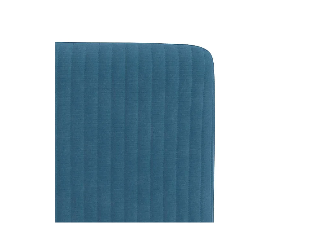 Chaises à manger lot de 2 Bleu Velours