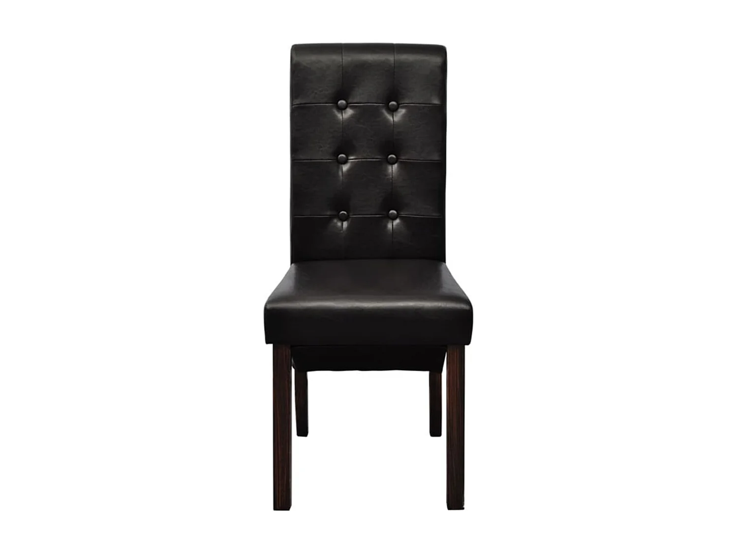 Eetkamerstoelen 2 stukkenkunstleer bruin