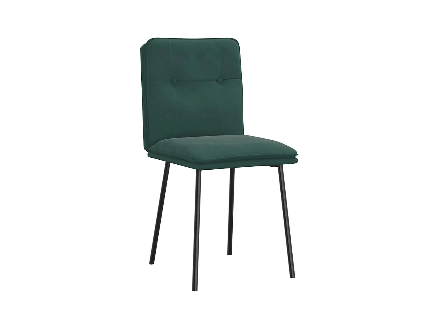 Chaises à manger lot de 2 Vert foncé Velours