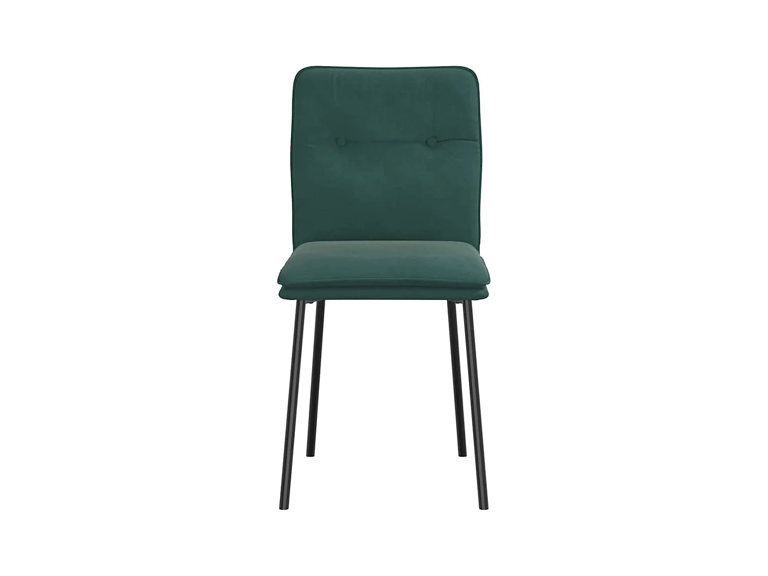 Chaises à manger lot de 2 Vert foncé Velours