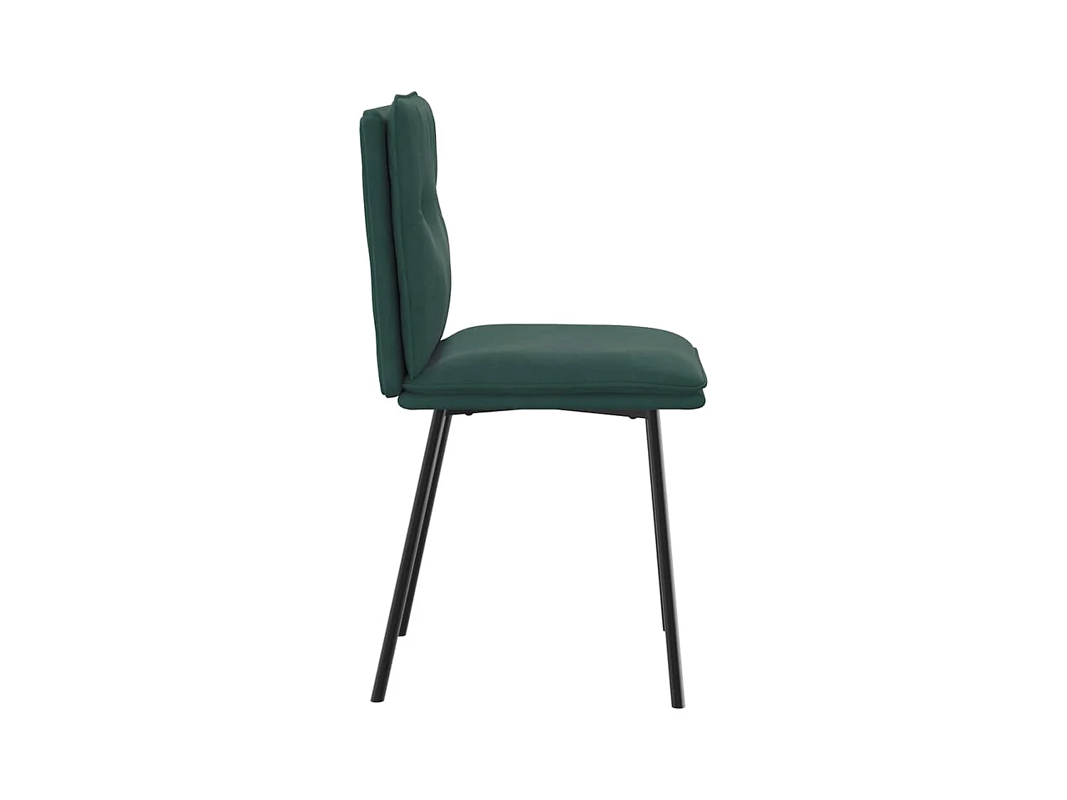 Chaises à manger lot de 2 Vert foncé Velours