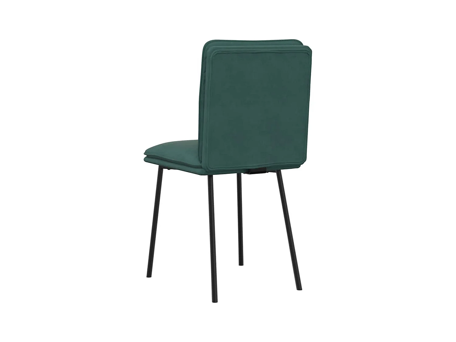 Chaises à manger lot de 2 Vert foncé Velours