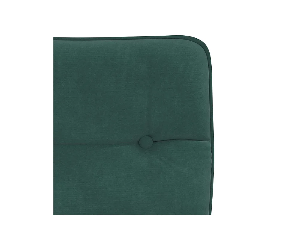 Chaises à manger lot de 2 Vert foncé Velours